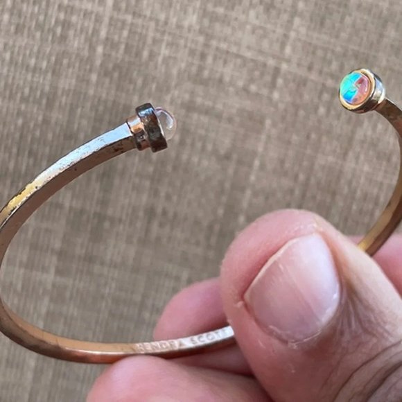 Kendra Scott Jewelry - Kendra Scott Bracelet Antique Thin Cuff Wrist Band Bangle Gold Tone Jewelry